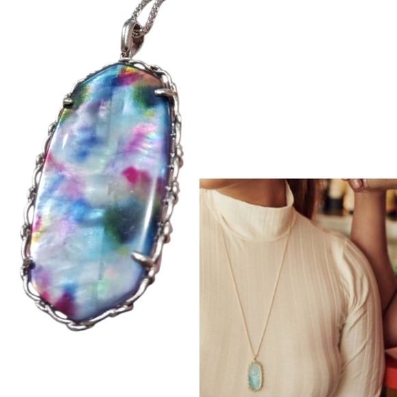 Kendra Scott Jewelry - Kendra Scott Macrame Reid Tie Dye Illusion Pendant Necklace